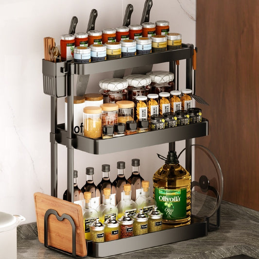 Estante de cocina para condimentos Almacenamiento multicapa Suministros de cocina
