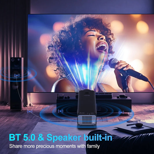 5G 4K Projector Smart HD LED WiFi Bluetooth HDMI USB Android Office Home Theater
