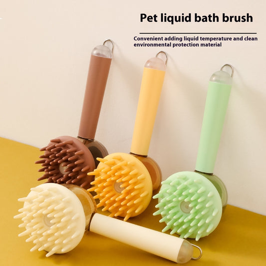 Cepillo de masaje para mascotas Cepillo de baño de silicona Productos para mascotas