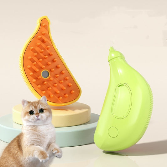 Cepillo de vapor 3 en 1 para mascotas, limpieza para gatos y perros, masaje con vapor, peine de belleza, depilación, accesorios para mascotas.